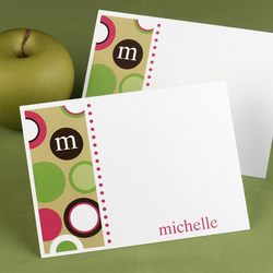 Colorful Pink M&M Notecards